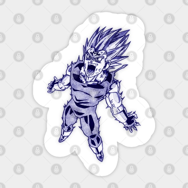 Vegeta Dragon Ball Sticker by masnono